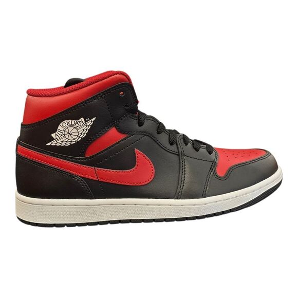 Nike Jordan 1 Mid Bred Twist Black Varsity Red Summit White Mens DQ8426-067 main image 4